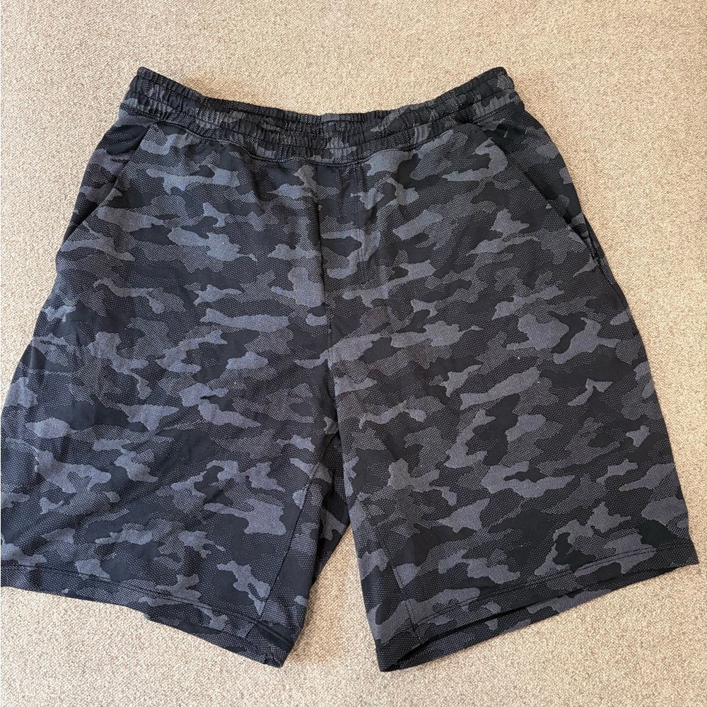 lululemon athletica Black Camo Athletic Shorts